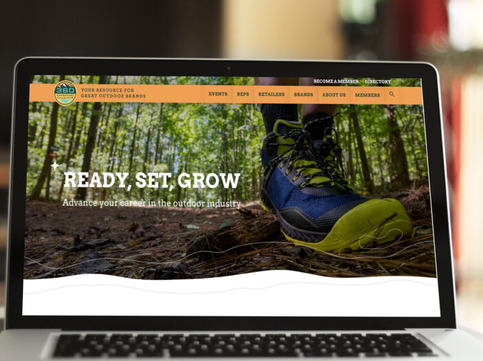 360 Adventure Collective website displayed on a laptop