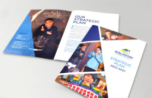 Cover and front page of Burlington School District Strategic Plan