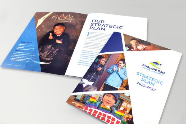 Cover and front page of Burlington School District Strategic Plan