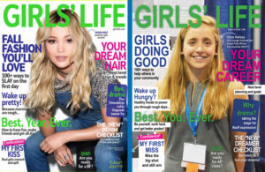 Side by side magazine covers of Girls Life