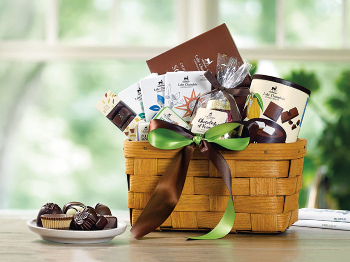 A gift box of assorted chocolates