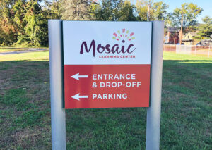 Mosaic Learning Center wayfinding signage