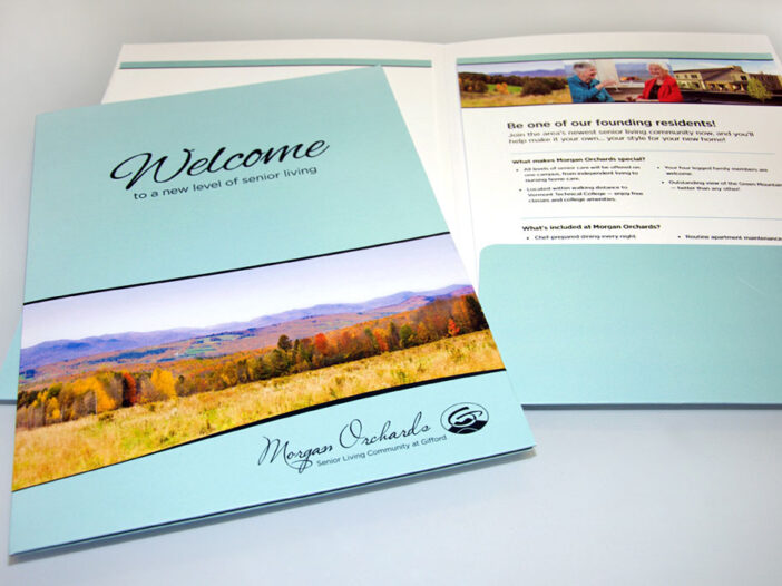 Morgan Orchards Marketing Folder cover and inside page