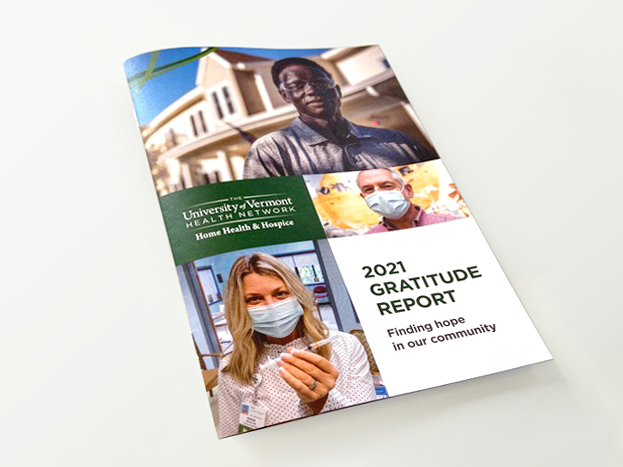 Front cover of UVMHHH 2021 Gratitude Report