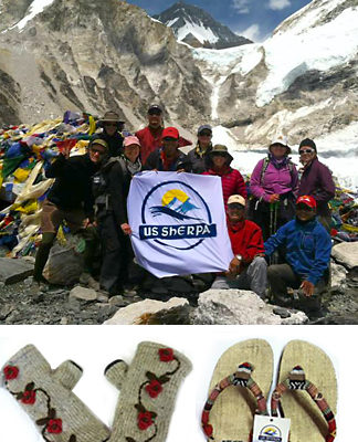 US Sherpa logo in Himalayas