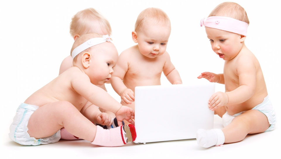 Babies at a Laptop
