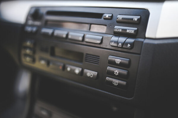 Car radio closeup