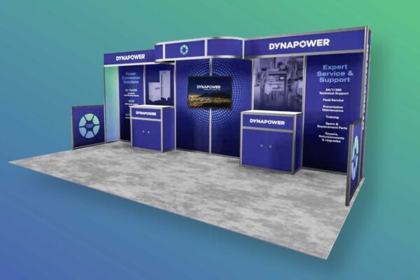 Rendering of Dynapower trade show booth