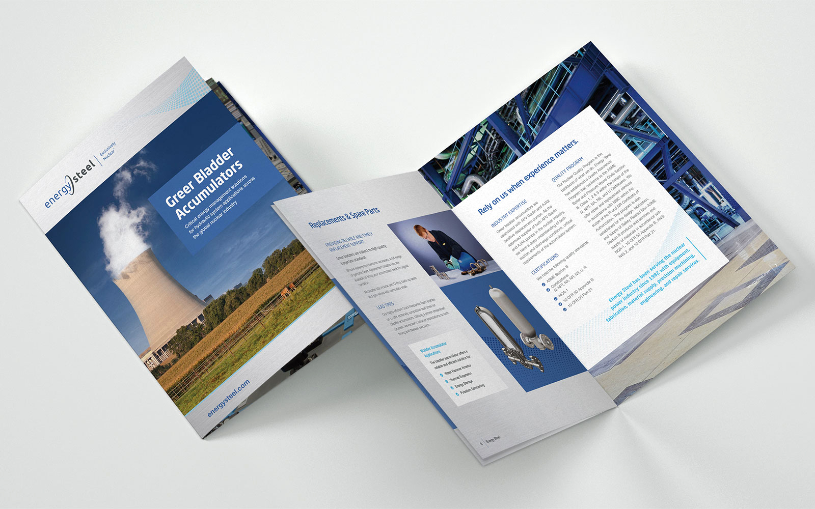 energy steel brochure design