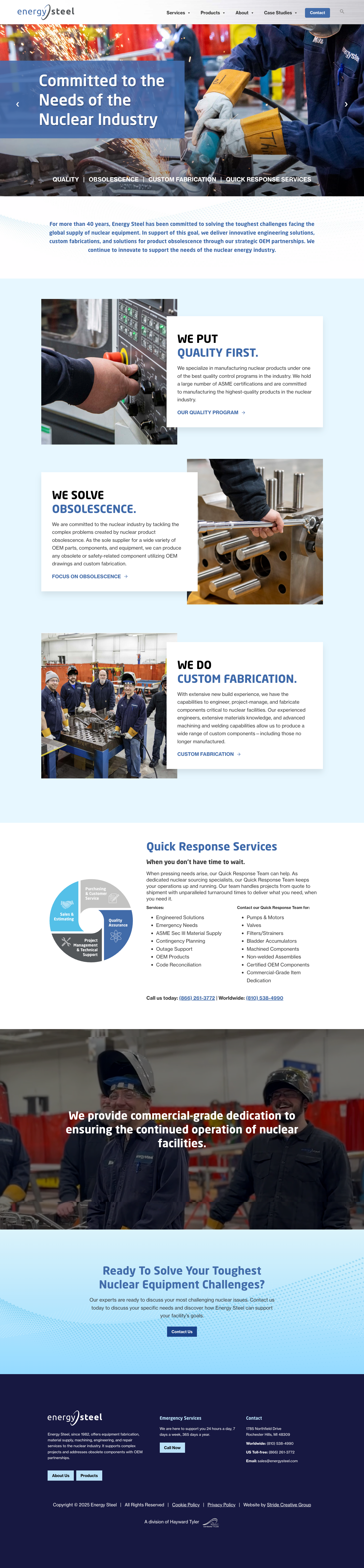 Energy Steel homepage