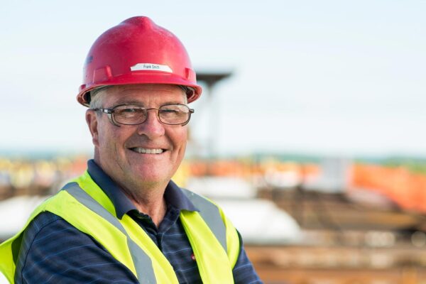 Headshot of construction worker smiling