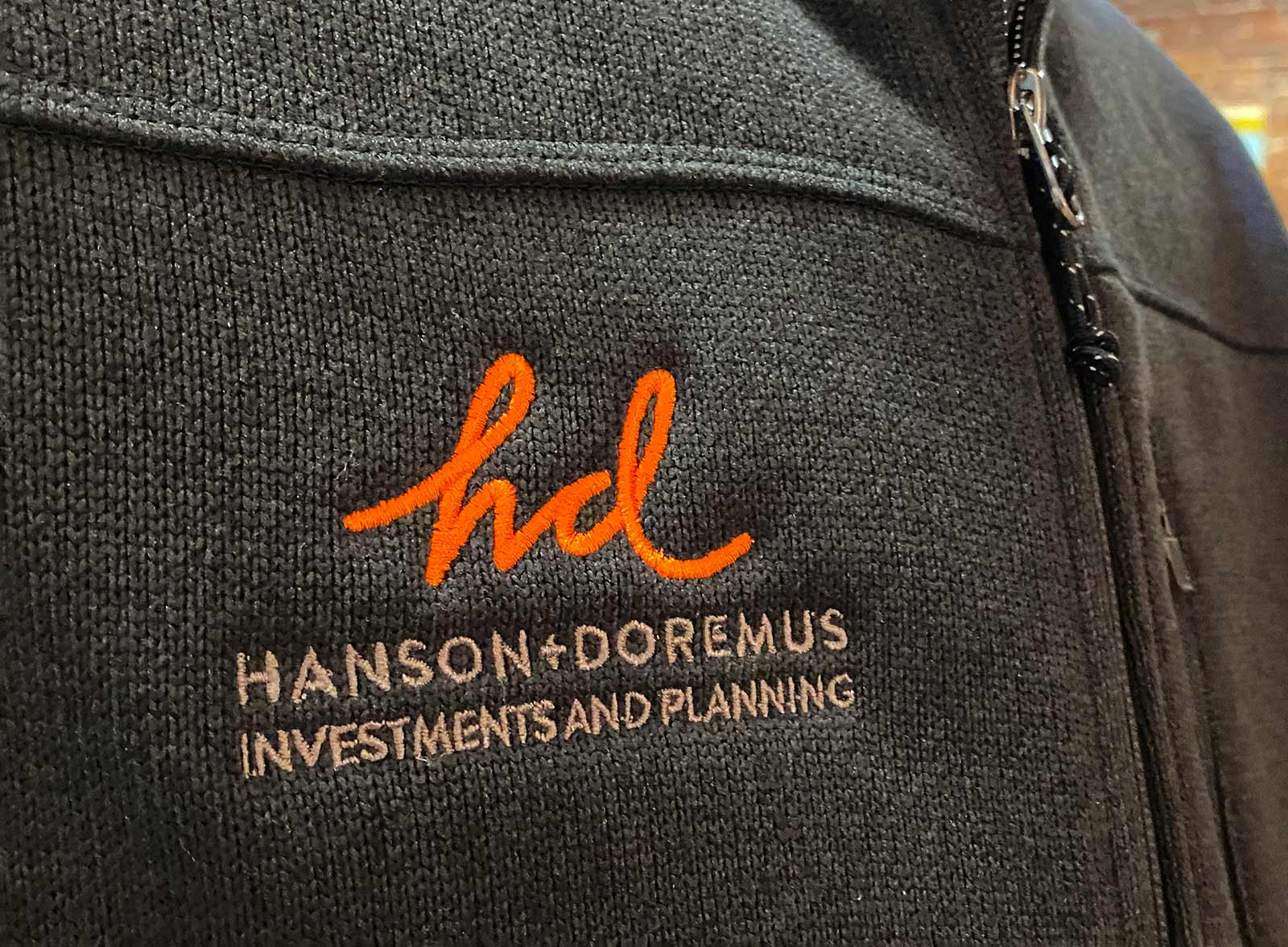 Hanson Doremus logo on a vest