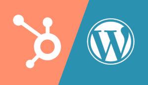 Logos of hubspot vs wordpress