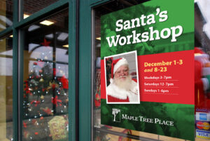MTP window cling - "Santa's workshop"