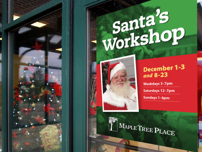 MTP window cling - "Santa's workshop"