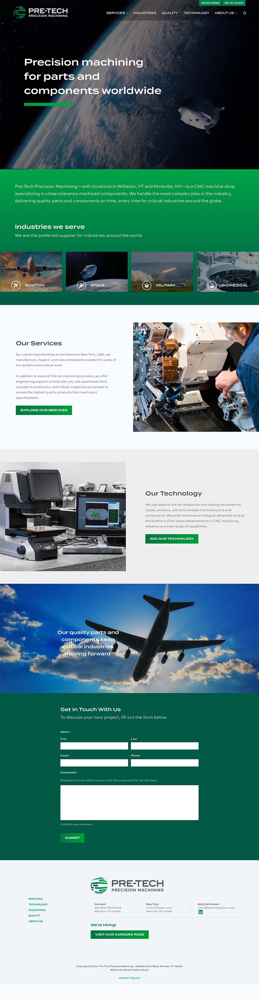 Pre-Tech Plastics homepage