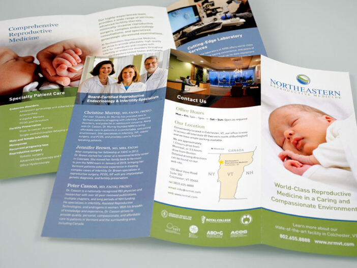 Northeastern Reproductive Medicine print brochure