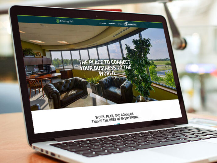 Technology Park website displayed on laptop