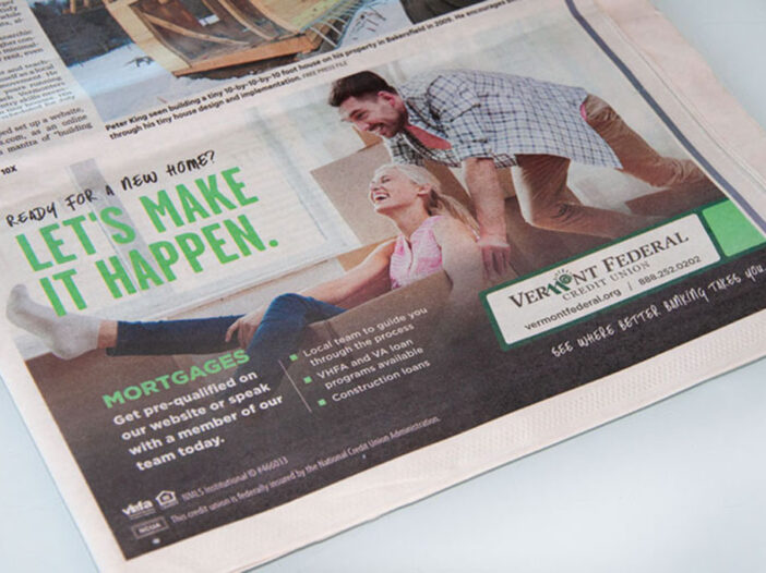 Vermont Federal print advertisement in newspaper